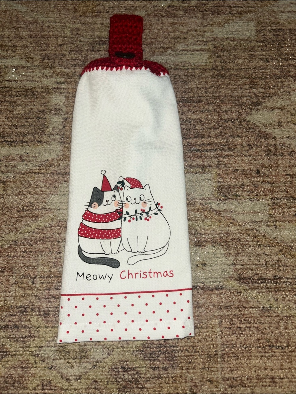 Meowy Christmas Cat Kitchen Towel
